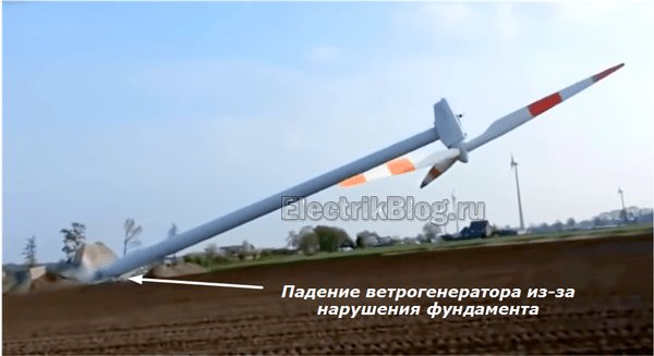 Падане на вятърната турбина