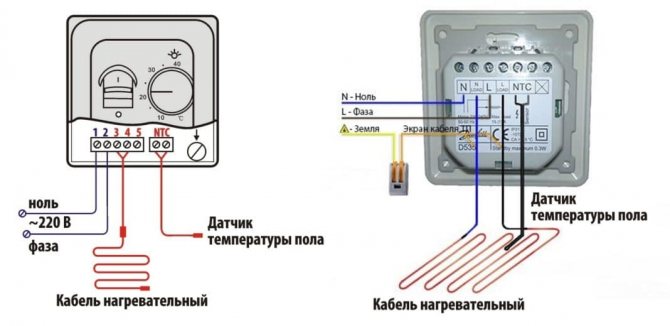 Свързване на топъл под към термостат