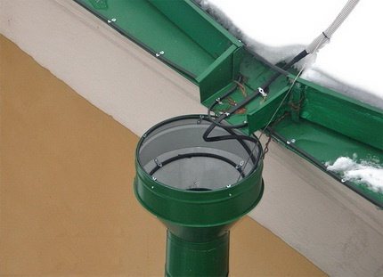 Подсилване на отоплението във дренажната фуния